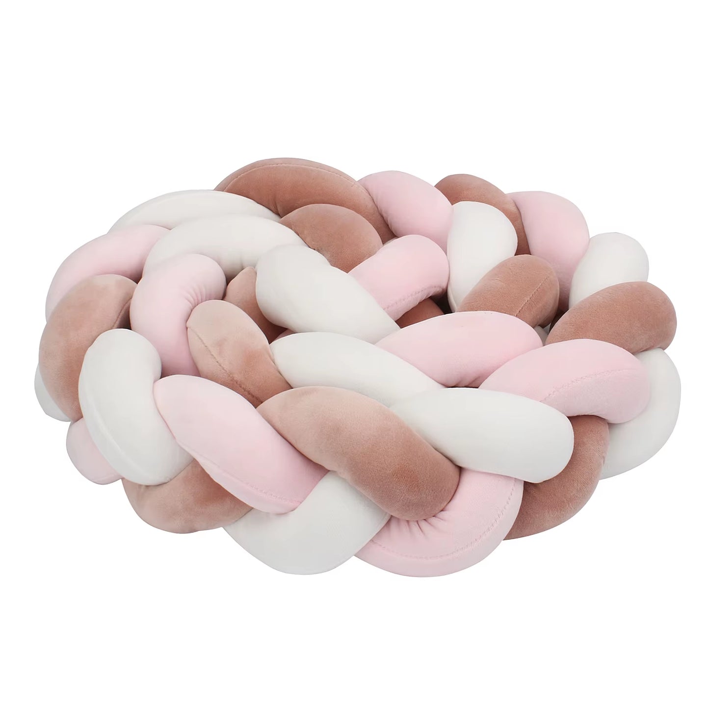 1-4M Baby Bumper Bed Braid Knot Pillow Cushion Bumper for Infant Crib Protector Cot Bumper Room Decor Crib Bedding Braid Set