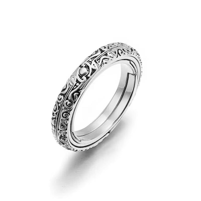 Astronomical Sphere Ball Ring Foldable Open Rotating Cosmic Letter Finger Rings Cosmic Finger Ring Couple Lover Jewelry Gifts