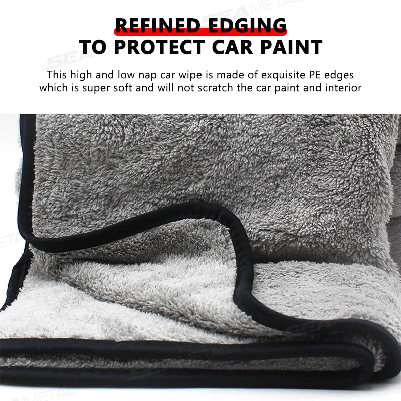 Ultra-Soft Microfiber Car Wash Towel - 120x50cm High Absorbent Drying Cloth for Ultimate Car Detailing Care