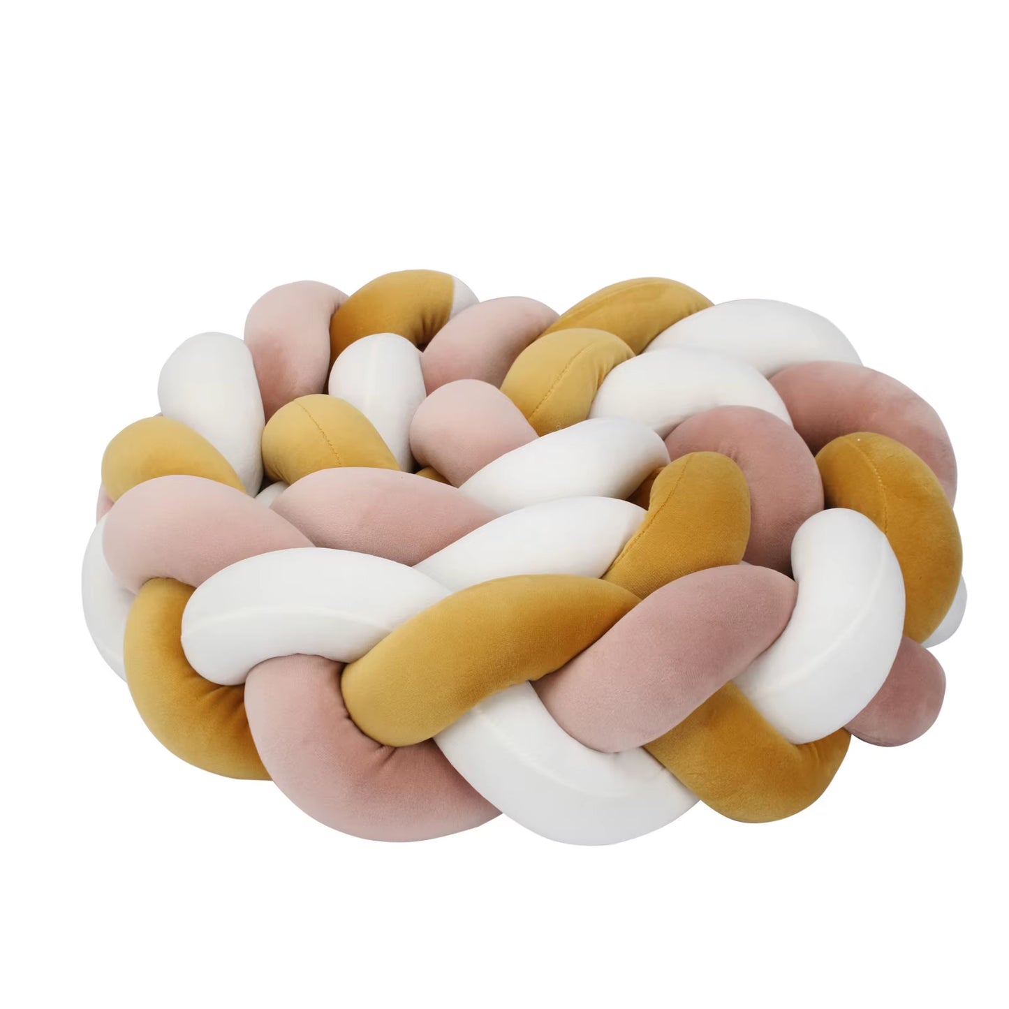 1-4M Baby Bumper Bed Braid Knot Pillow Cushion Bumper for Infant Crib Protector Cot Bumper Room Decor Crib Bedding Braid Set